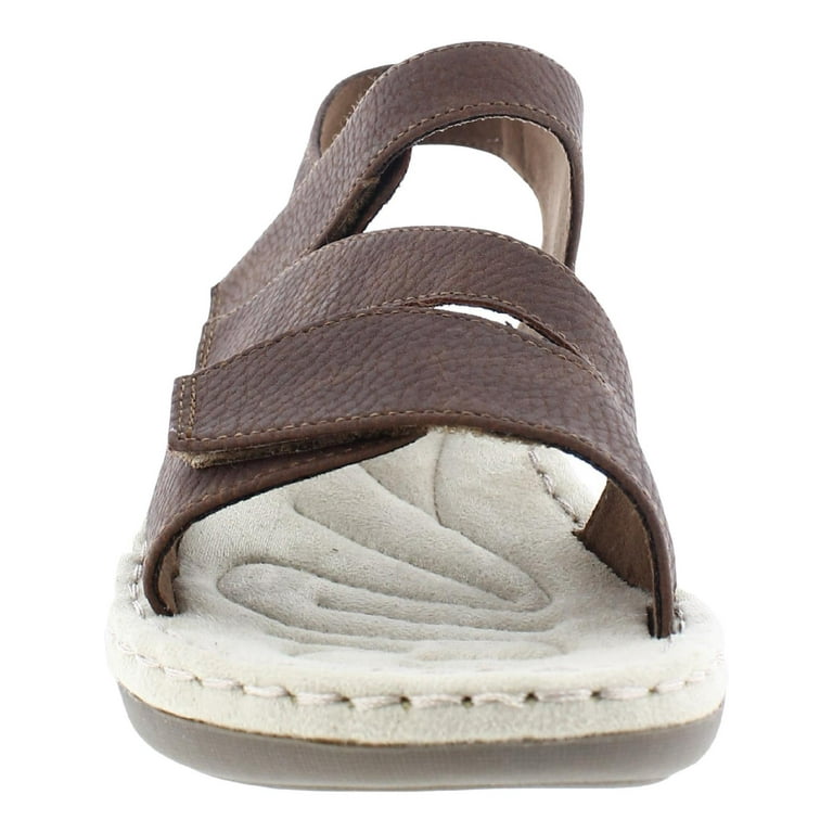 Cliffs by White Mountain Womens Calibre Cushioned Footbed Flat Sandals Walmart