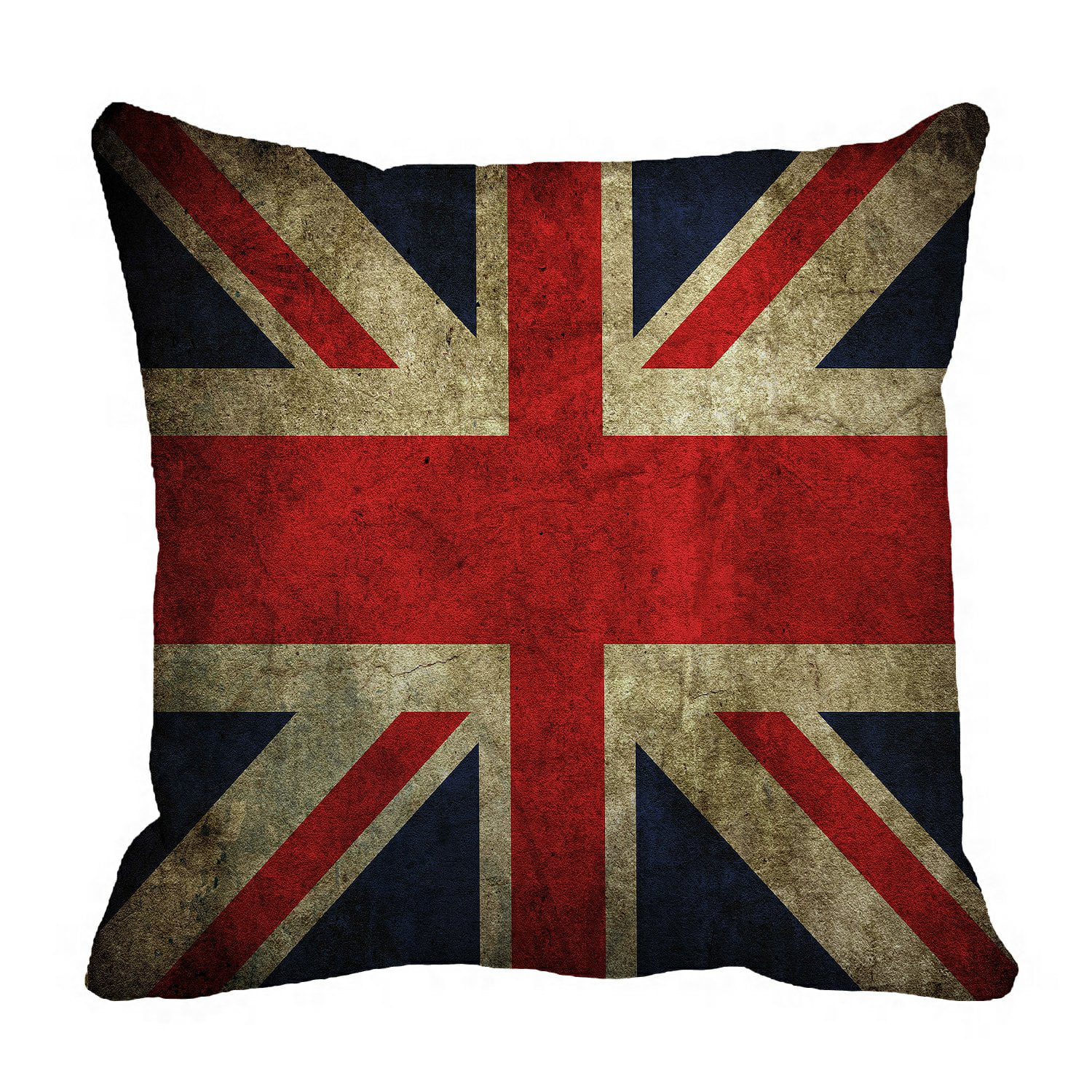 ARLINENS 100% Cotton Union Jack/British Flag Vintage Style 45x45 cm Union Jack Black Grey, Pack of 2 Home Decorative Cushion Cover Size 18x18