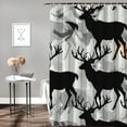 thumbnail image 2 of Orinice Deer Antlers Pattern Bathroom Decor Set, Colorful Luxurious Graphic Print Polyester Shower Curtain with Hooks 36x72, 2 of 7
