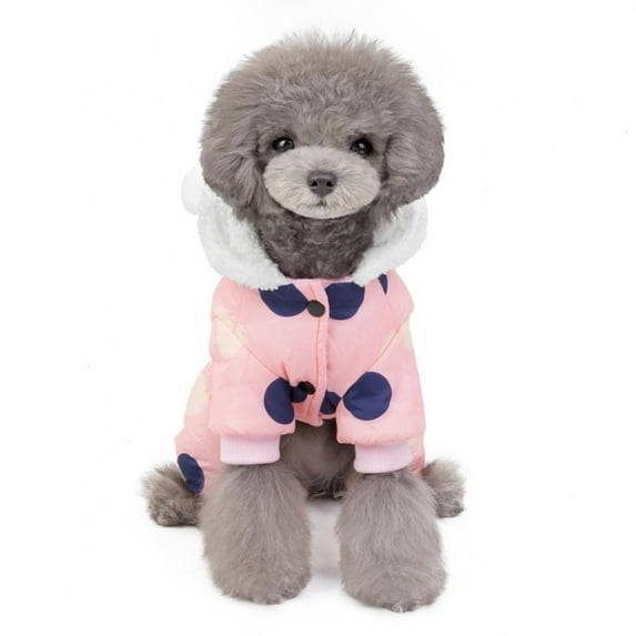 Dog Pet Four-Legged Cotton Coat Waterproof Plush Warm Dog Clothes Winter Warm Dog Coat Cat Pet Jumpsuit Dress Clothes