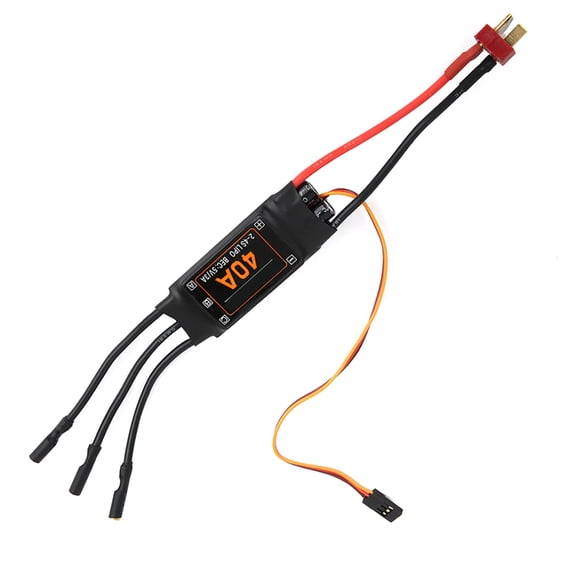 40A Speed Controller Brushless ESC, RC Electronic Speed Controller, RC Drone Helicopter FPV Parts Accessories with Low Voltage Cut-Off Protection ,RC Drone Helicopter Upgrade Parts[balck]