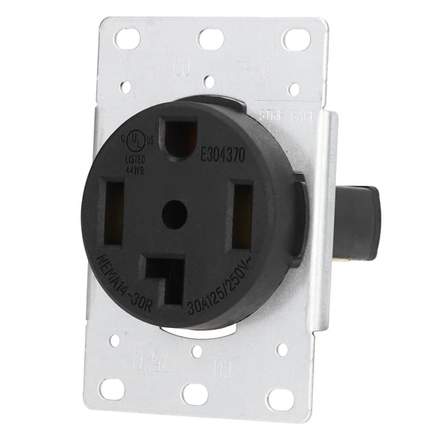 Outlet Femenino Industrial, Estándar PA66 de Ee. Uu. Concha de Plásstico 30a 125V/250V 4 HOJE CORROSIÓN DE ALIMENTACIÓN RESTENTE A APLICACIONES ELECTRICAS