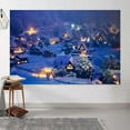 thumbnail image 3 of 10x8ftChristmas Photography Backdrop Xmas Winter Rustic Village Night View Scenery Background Retro Xmas Tree Forest Banner for Christmas Happy New Year Party Decorations Holiday Photobooth Props, 3 of 5