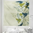 thumbnail image 1 of Birds Tapestry, Original Colored Image of a Flock Flying Pigeons in the Sky Wings Future Theme, Fabric Wall Hanging Decor for Bedroom Living Room Dorm, 5 Sizes, Green Teal Cream, by Ambesonne, 1 of 1