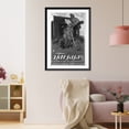 thumbnail image 3 of Historic Framed Print, [Broadside advertisement for Hungarian newspaper coverage of World War I]: soldier leaning against field gun, reading Atarsasag"", 17-7/8" x 21-7/8", 3 of 9