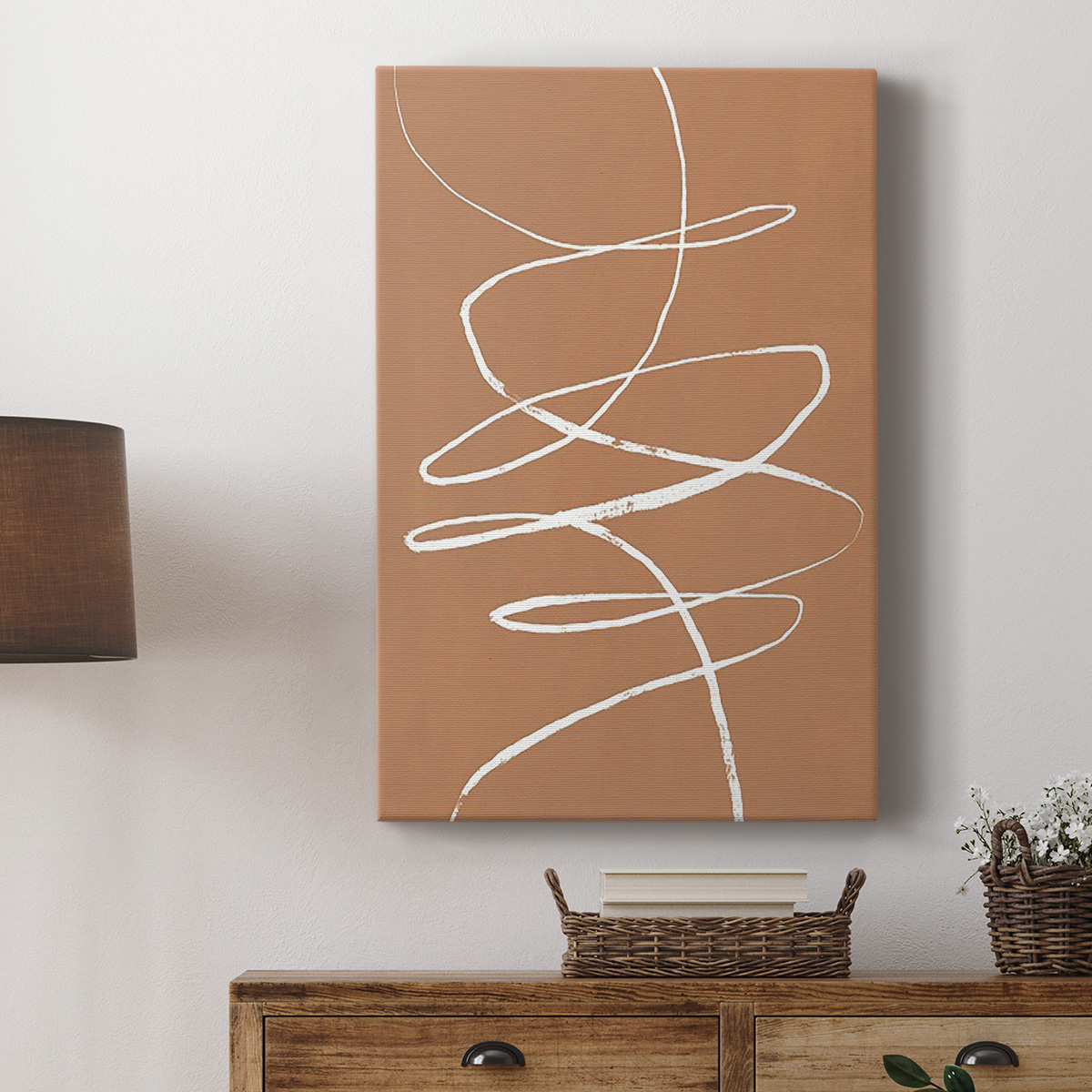 Terracotta Drift II Premium Gallery Wrapped Canvas - Ready to Hang