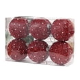 thumbnail image 1 of Set of 6 Christmas tree ornament balls, Christmas tree ornament set with hanging rope, Christmas hanging decoration (red, 24 cm x 16 cm x 8 cm), 1 of 4