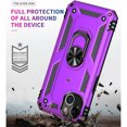 thumbnail image 3 of TJS Phone Case for Apple iPhone 14 Plus, Impact Resistant Metal Ring Magnetic Support Kickstand Drop Protector Cover for iPhone 14 Plus (Purple), 3 of 5