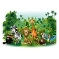 thumbnail image 3 of Tiptophomedecor Kids Wallpaper Wall Mural - Jungle Animals, 3 of 4