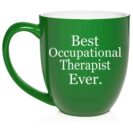 

Best Occupational Therapist Ever OT Gift Ceramic Coffee Mug Tea Cup Gift for Her Him Friend Coworker Wife Husband (16oz Green)