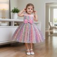 thumbnail image 2 of LUOGENLI Princess Dresses for Girls 4T Child Girls Tulle Pageant Dress Party Bow Knot Sleeveless Gown Dresses Girls' Dresses Size 10-12 for Graduation Black Girls Dresses Size 14-16 Fancy 4-5 Years, 2 of 9