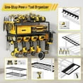 thumbnail image 4 of CZCPP-Organisateur d'Outils Mural - Support de Rangement 200Lbs 3 Couches avec 4 Porte-Perceuses pour Outils Sans Fil. Organisateur d'Outils de Garage en Fer Robuste pour Abri d'Atelier Base de Panneau Perforé, 4 of 4