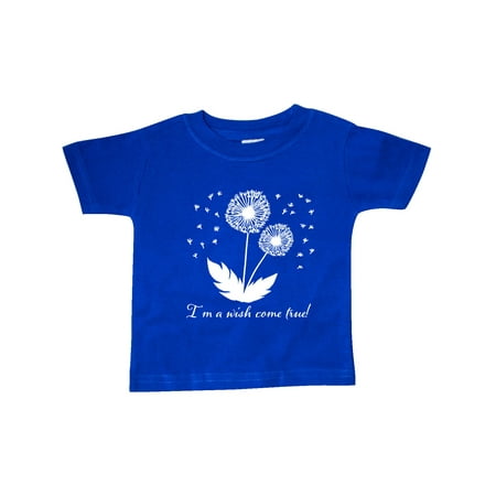

Inktastic I m a Wish Come True Dandelion in White Gift Baby Boy or Baby Girl T-Shirt