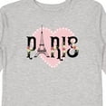 thumbnail image 4 of Inktastic Paris Pink Heart Eiffel Tower with Flowers Boys or Girls Long Sleeve Toddler T-Shirt, 4 of 5