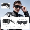 thumbnail image 6 of Desiso AI Smart Camera Glasses, 4k POV Sports Glasses HD Recording Video, Cycling Action Sunglasses, Wearable Audio Take a Picture Wireless Photography Shooting VCR，Suitable for Men and Women(Black), 6 of 8