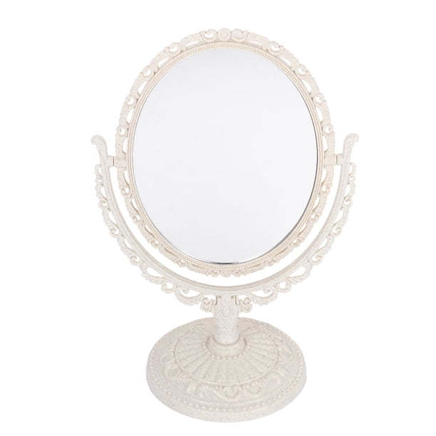 Espejo de maquillaje elegante vintage de 1 pieza, espejo cosmético de mesa, espejo giratorio