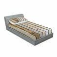 thumbnail image 3 of Rustic Bedding Set with Sheet & Covers, Vintage Timber Fence of Country Rough Rural House Cabin Village Mother Earth Nature Print, Printed Bedroom Decor 2 Shams, 4 Sizes, Brown, by Ambesonne, 3 of 3