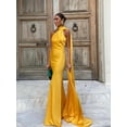 thumbnail image 3 of Vestido largo ajustado con espalda descubierta y hombros descubiertos para mujer, ropa Sexy con cinta de satén sin mangas, elegante para fiesta, 2024, 3 of 5