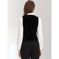 thumbnail image 3 of Chaleco de Estilo Retro de Terciopelo para Mujer con Cuello en V sin Mangas Vintage Racerback Steampunk Vest Negro L, 3 of 6