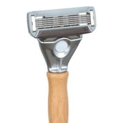 Bulldog Original Bamboo Men's 5-Blade Razor Handle Plus 2 Razor Blade Refills