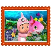 Baby TV ABC's Baby Shark Girl Edible Cake Topper Party Edible Cake Image Decoration Sugar Sheet