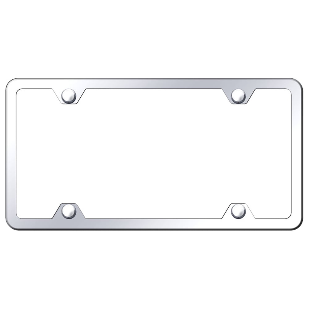 Blank License Plate Frame 4 Hole Slimline Frame Mirror Polished