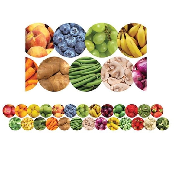 Classroom Essentials Fruits & Veggies Border - Pack of 6