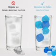 thumbnail image 2 of Cubos de Hielo Reutilizables con Tapa y Contenedor, Paquete de 60 Cubos de Hielo de Plástico para Bebidas Libres de BPA, Cubos de Hielo Cuadrados Recongelables para Botellas de Agua, Whisky, Vodka, 2 of 4