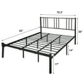 KARMAS PRODUCT King Bed Frame and Headboard, 14 Inch Metal Platform Bed