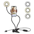 thumbnail image 4 of Selfie Flash Ring Light Mobile Phone Holder 24 LED Camera Long Arm USB Clip black, 4 of 5