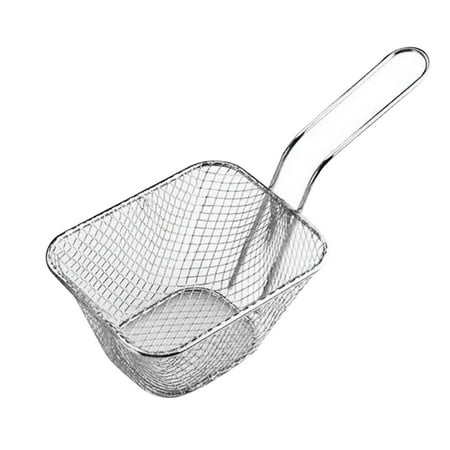 

Momine Stainless Steel French Fries Frying Basket Snack Food Basket Frying Mesh Basket Grease Separator Basket (Large)