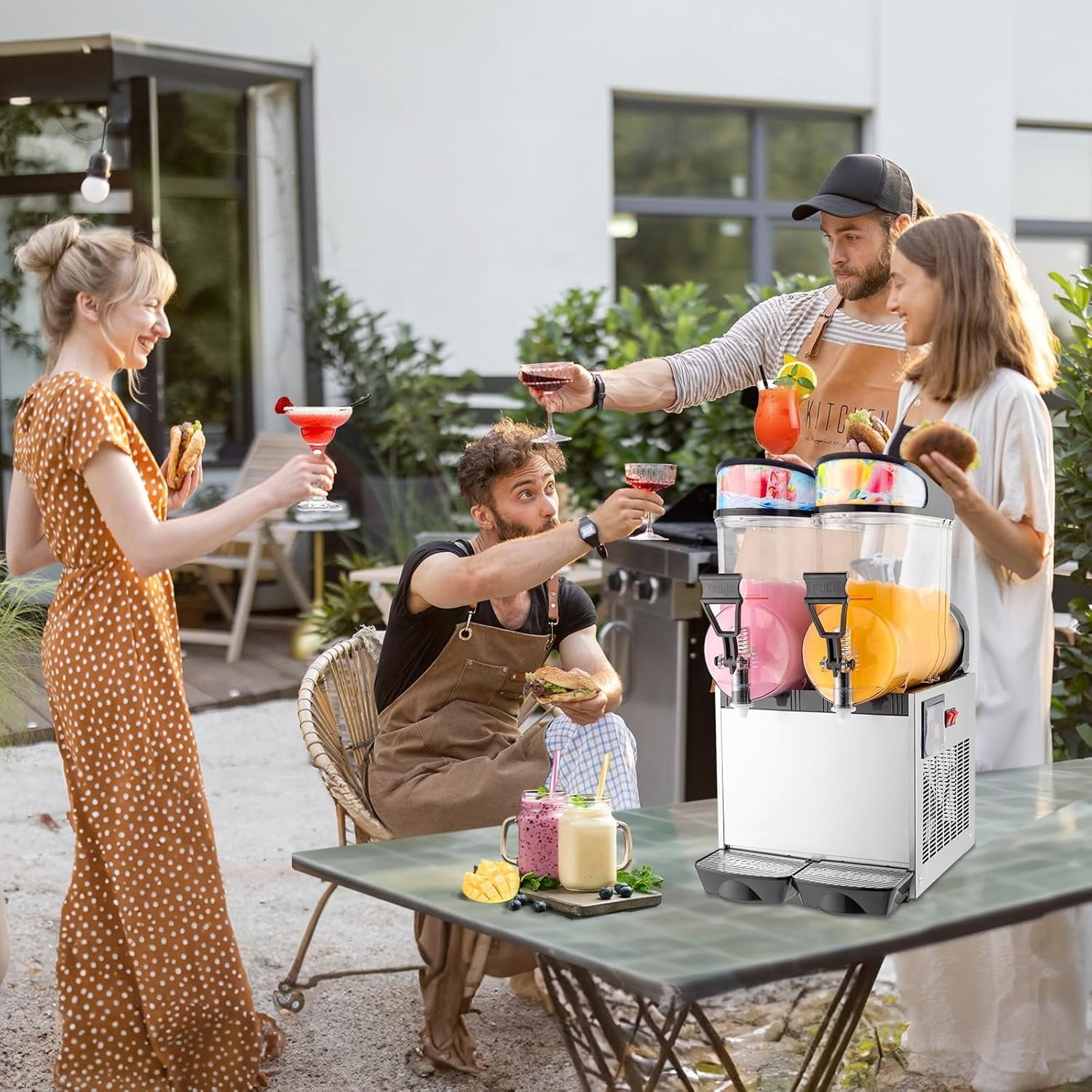 Ktaxon Commercial Slushie Machine, 8 Gal Slushly Maker Frozen Drink Machine,110V