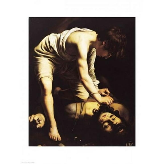 David Victorious over Goliath, c.1600 Poster Print by Caravaggio (18 x 24)