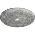 thumbnail image 3 of 41"OD x 4"ID x 2 3/8"P Caputo Ceiling Medallion (Fits Canopies up to 5 1/2"), Hand-Painted Ultra Pure White Crackle, 3 of 6