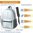 thumbnail image 3 of 17 Inch Lightweight Backpack,PVC Waterproof Oxford Fabric, Ergonomically Designed, with Large Capacity, Frozen Aesthetic Pattern, 3 of 5