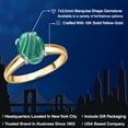 thumbnail image 2 of Gem Stone King 10K Two Tone Gold Green Malachite Engagement Ring for Women | 2.50 Cttw | Oval 9X7MM | Gemstone Birthstone | Size 9, 2 of 6