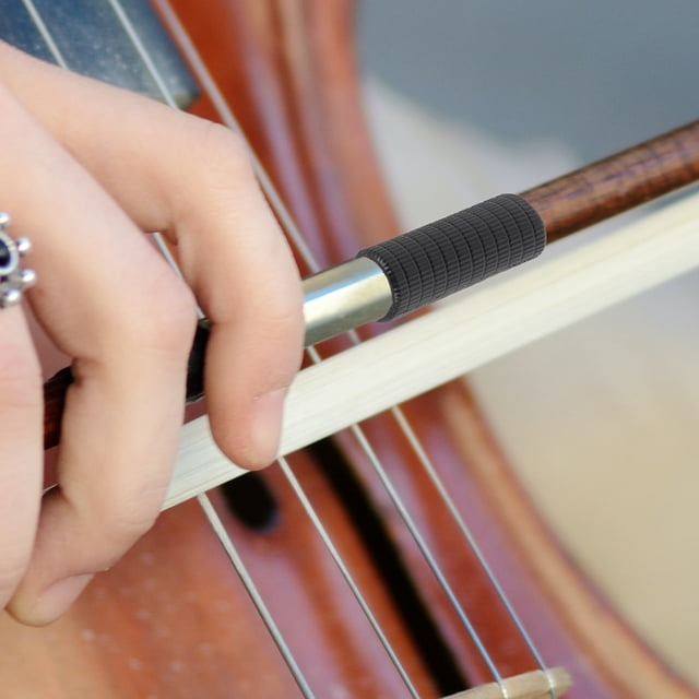 DEEPCRAFF 4Pcs Bass Violin Bow Grip Accessories with Rubber and for Musicians Playing Instruments