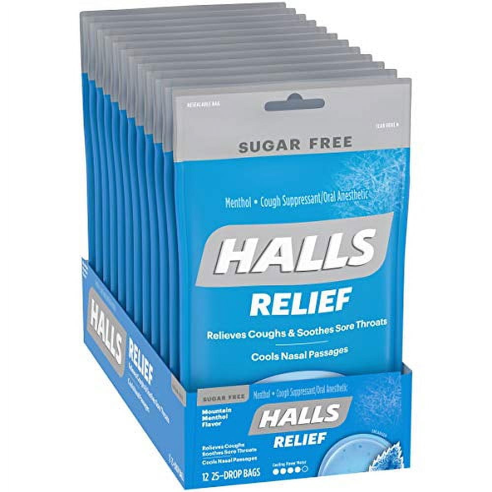 Mondelez Halls  Cough Suppressant/Oral Anesthetic, 12 ea