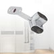 thumbnail image 3 of 2-Pack Ceiling Mount Corner Wardrobe Rod Holder Clothes Rail Support Bracket, 3 of 5