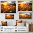 thumbnail image 4 of Designart Large Wildflowers framed wall Art, Sunset Over a Yellow Wildflowers Field I , Wildflowers framed wall art decor, Yellow Traditional White Framed Wall Art, White Color Frame, 4 of 5