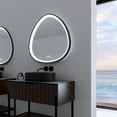 thumbnail image 3 of Bathroom Mirrors 32 x 32 in. Gunmetal Grey Framed Dimmable Anti-Fog LED Bathroom Vanity Mirror,Wall Mounted Bathroom Mirrors, 3 of 11