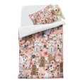 thumbnail image 2 of Poodle and Flowers Floral Duvet Cover and Pillowcase Set for Single Bedding, Bedroom Accessories for Kids Teens, 2 of 5