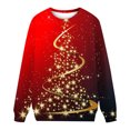 thumbnail image 4 of Camiseta holgada de manga larga con cuello redondo y estampado navideño para mujer Fridja FKASFK1022, 4 of 4
