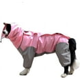 thumbnail image 1 of Dog Raincoat With Removable Hoodie, Adjustable Outdoor Drawstring Dog Coat, Waterproof Dog Jacket, Rain Jacket With Hood And Collar Hole, 10 Sizes, 24, 1 of 7