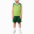 thumbnail image 1 of COMVALUE Boys Clothes Tank Tops Boy Outfits + Shorts with Pockets Green for Size 9-10 Years, 1 of 6