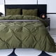 thumbnail image 5 of 3 Piezas de Cubrecama, Funda de Almohada de Color Sólido, Queen, Verde, 5 of 6