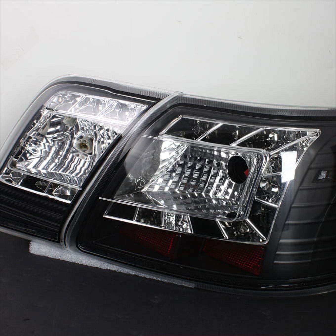 AKKON - For 07-09 Camry Base CE LE SE SLE Model Black Bezel Black LED Tail Lights Brake Lamps 4pcs Replacement