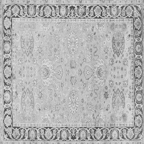 Ahgly Company Indoor Square Persian Gray Traditional Area Rugs, 7' Square