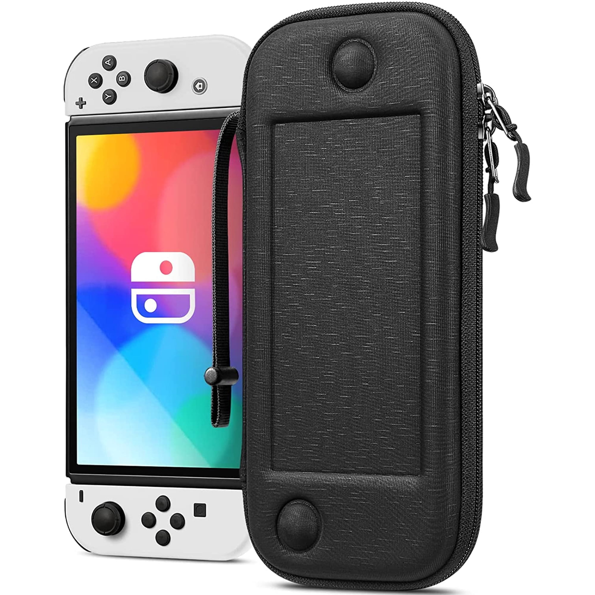 Fintie Slim Carrying Case for Nintendo Switch OLED Model 2021/Switch 2017 Shockproof Protective Cover Travel Storage Bag w/10 Game Cartridges