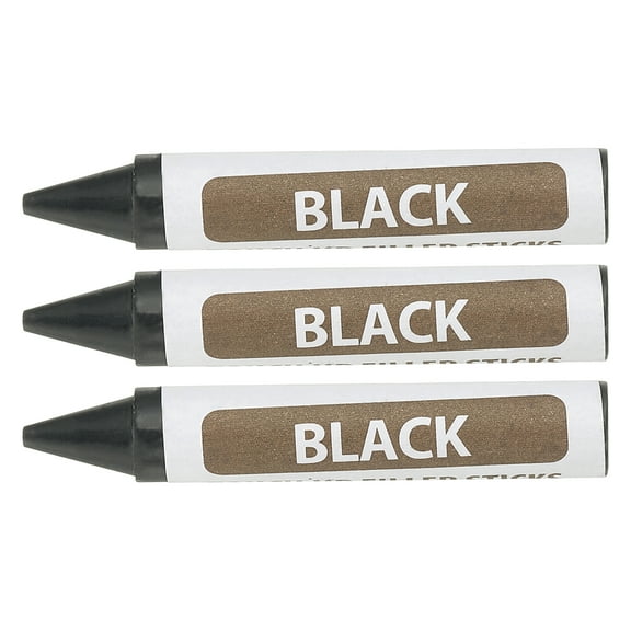 Furniture Markers Touch Up, 3Pcs Wax Wood Filler Sticks Furniture Repair Crayons for Scratches Wood Floor Holes Tables, Black